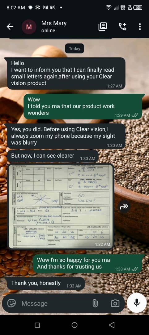 WhatsApp chat — Mr Garuba, will recommend the product