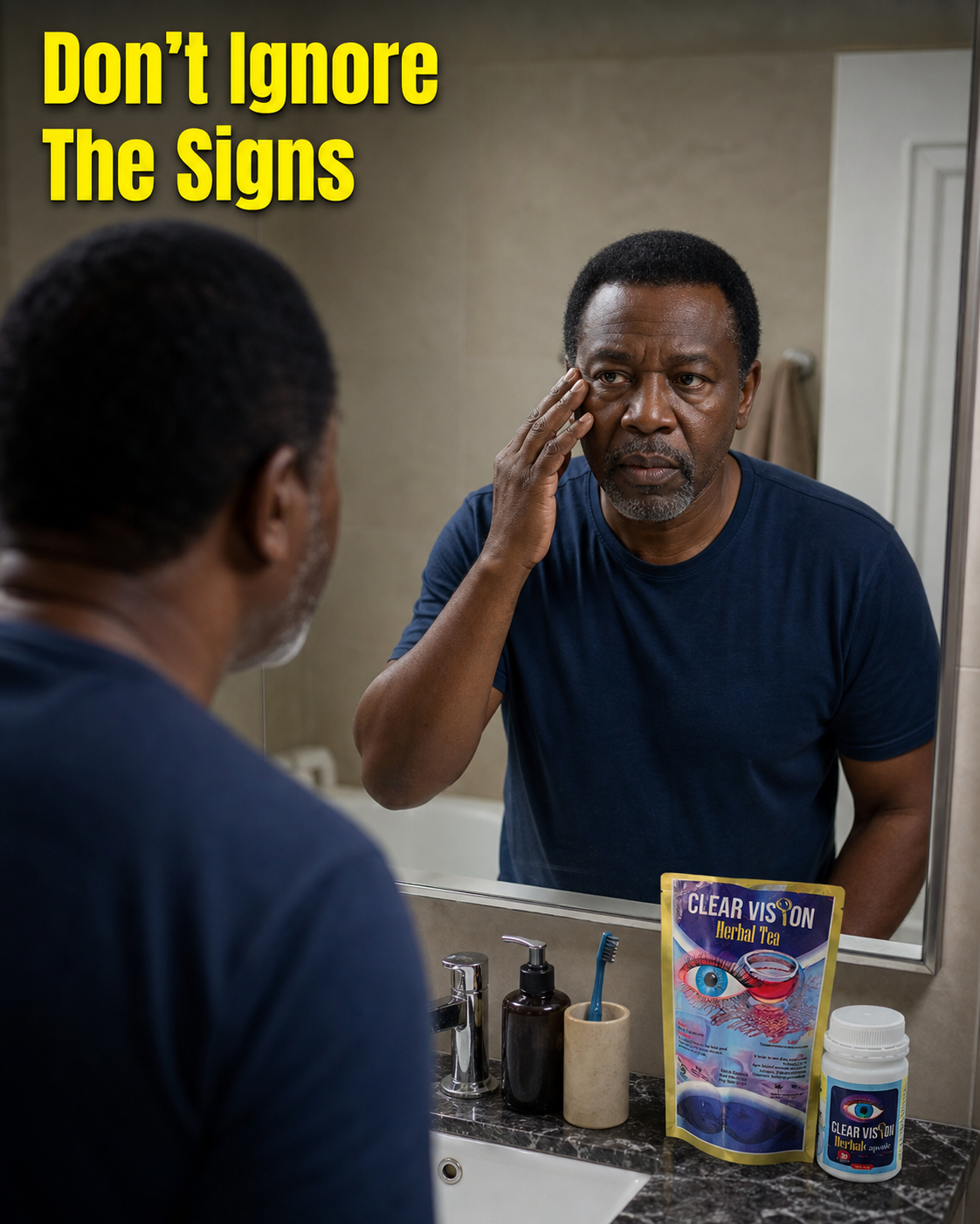 Older Nigerian man — eye health concerns
