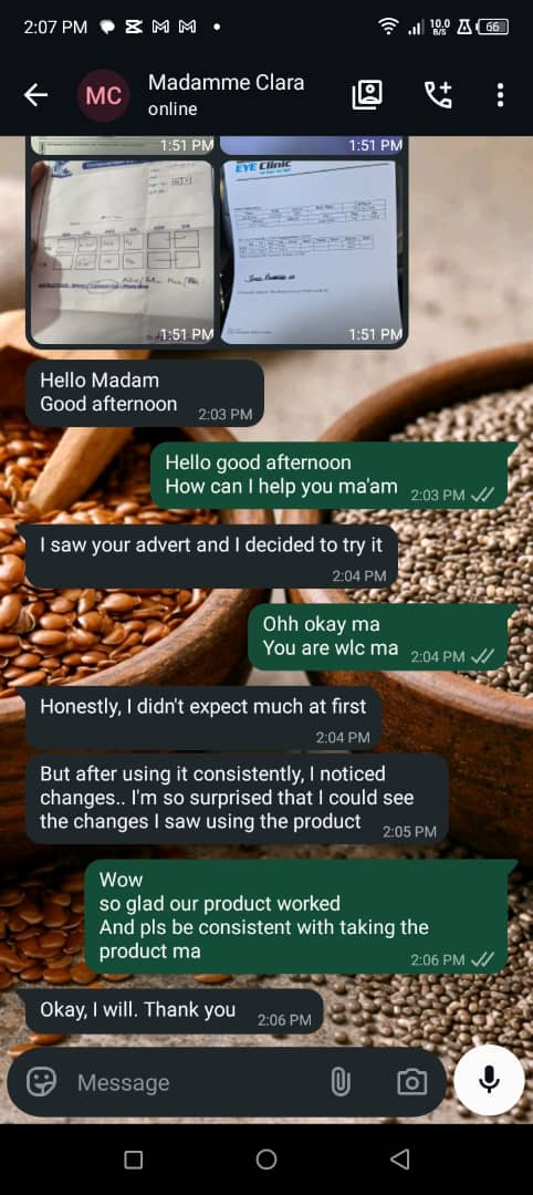 WhatsApp chat — Chris, package received safely