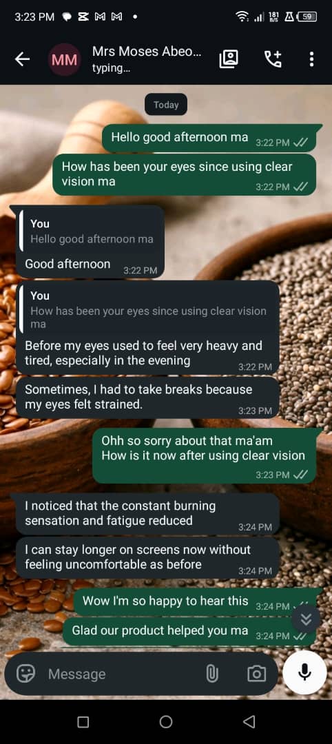 WhatsApp chat — Bonlanle Ikeja, screen time eye wellness