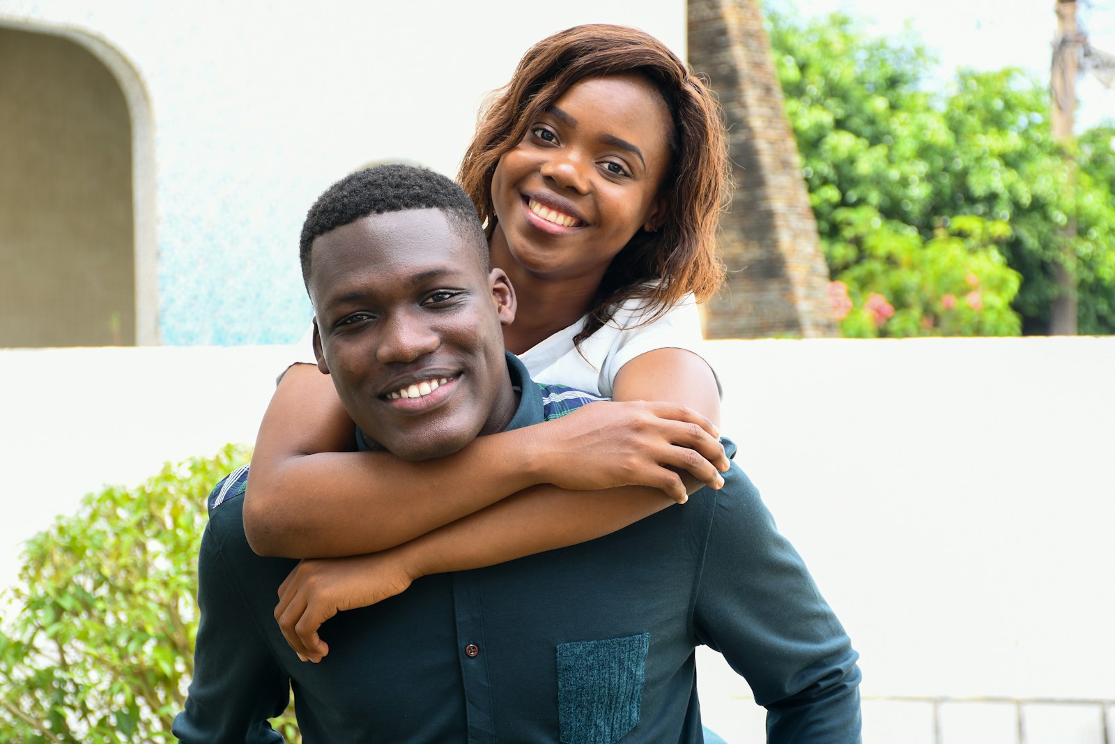 A Black couple outdoors